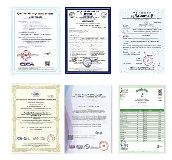 Soy Isoflavone Certificates