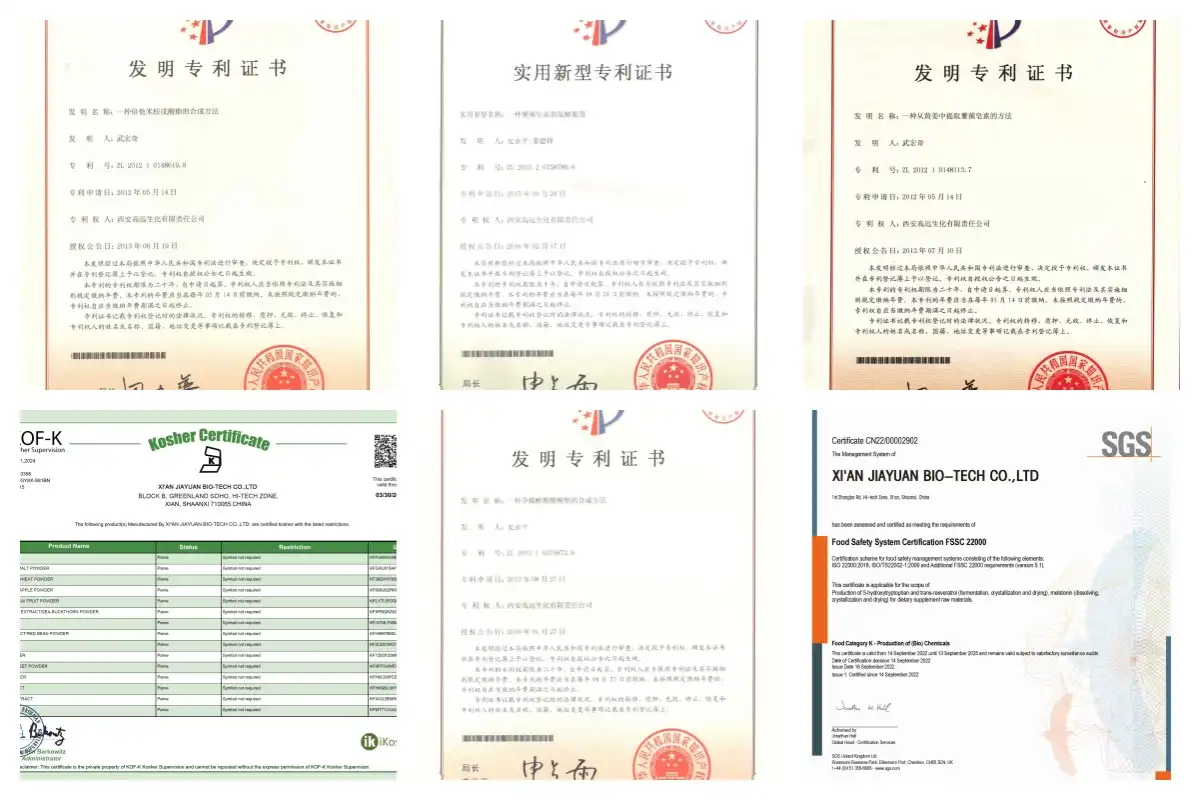 Certificates of Diacerein